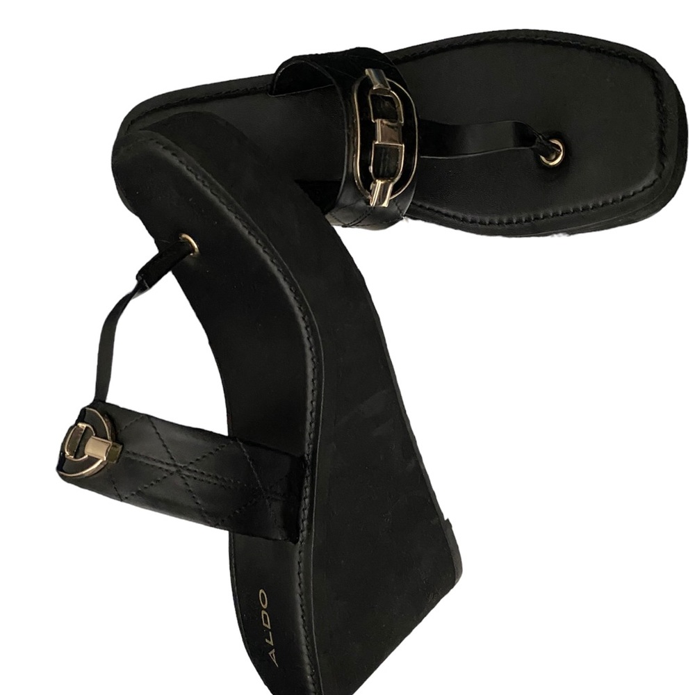 Aldo wedge thong sandals size 11 - Picture 7 of 11